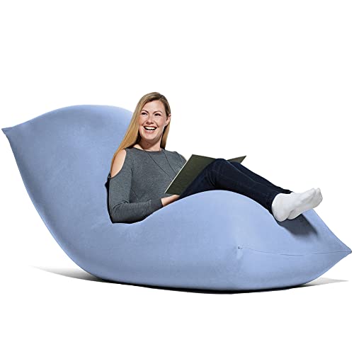 Yogibo Max Giant Bean Bag - Extra Large Comfy Beanbag Couch Lounger For Adults And Kids - 6 Foot Oversized Chair With Soft Cozy Washable Cover, Rain #TOP15