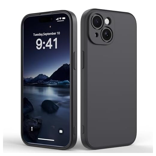 Suitable for iPhone 15 Phone Case, Ultra Thin TPU Shockproof Anti-Scratch Case, Soft Fall-Resistant Phone case, Solid Color Phone Cover for iPhone 15, Black
