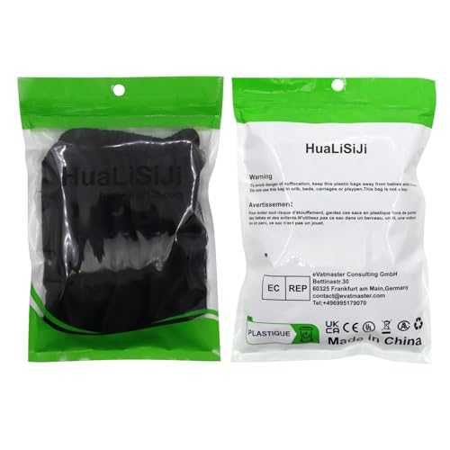 HuaLiSiJi Hockerbezug Rund Luxuriöser Stoff, Durchmesser 30-40cm, Rund Dehnbar Knitterfrei Waschbar Staubdicht Hocker Bezug (1Pcs Schwarz)
