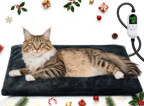 Heated Pet Bed with Adjustable Temperature and Timer