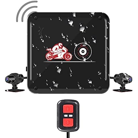 VSYSTO No Screen Dash cam,Full Body Waterproof,Dual 1080P Sport Accident Proof Camera DVR,Front and Rear Camera Driving Recorder for Motorcycle, Bike,Night vision Cover