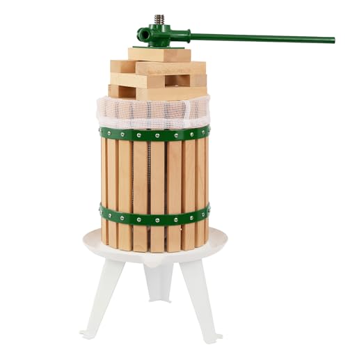 Comparison: Best Juicer For Grapes 7 CAELUM Fruit Wine Press, 3.2 Gallon Manual Juicer, Apple & Grape & Berries Crusher, 12 Liter Solid Wood Basket with 6 Blocks, Heavy Duty Cider Wine Making Press for Kitchen, Outdoor(Green)