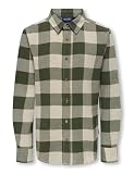 Only & Sons Junior, chemise, enfant, coupe ajustée, à carreaux, boutonnière, col de chemise, manches longues