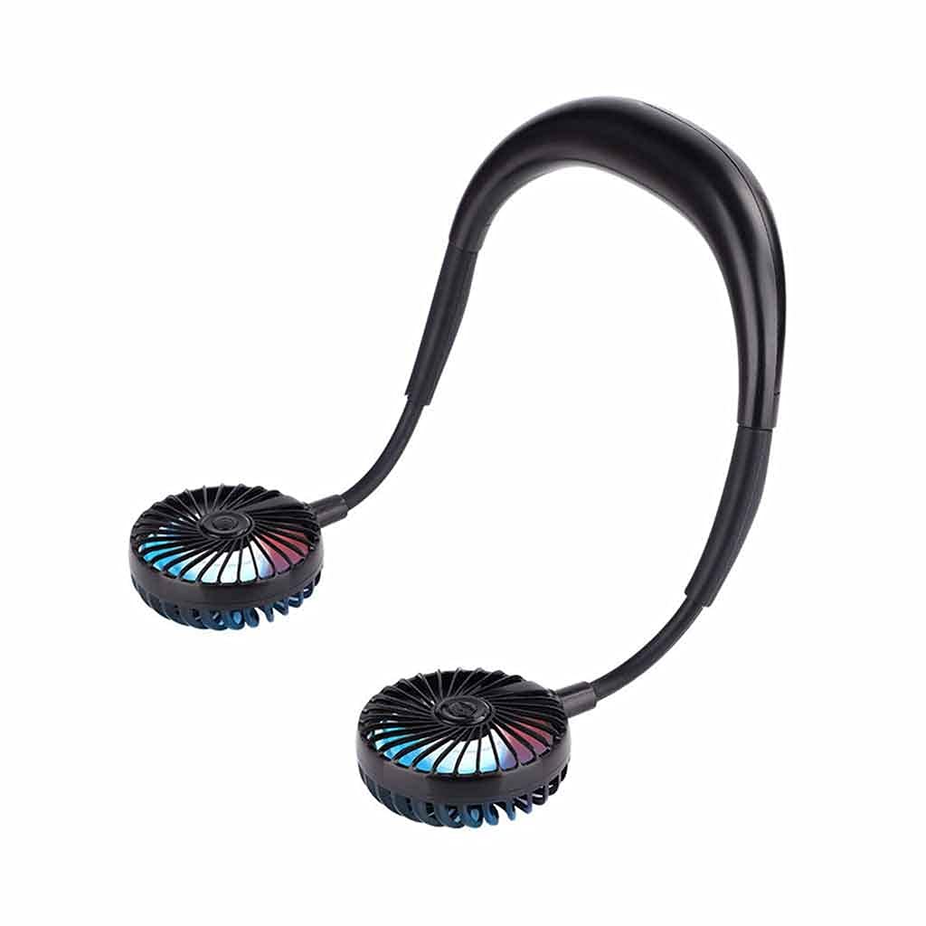 Ventilateur de cou pliable USB rechargeable portatif bureau extérieur 3 vitesses