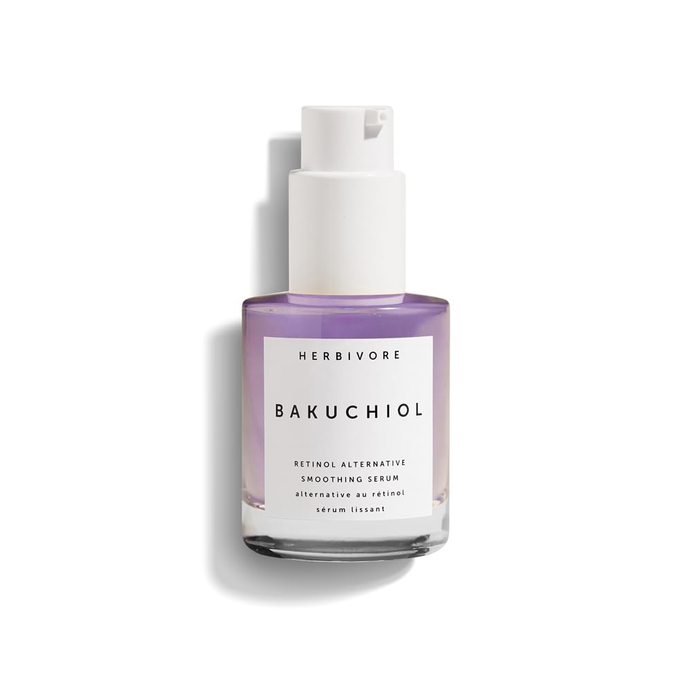 HERBIVORE Bakuchiol Retinol Alternative Face Serum | Smooths Skin, Improves Texture & Elasticity, Reduces Fine Lines & Wrinkles | Plant-based, Vegan, Cruelty-free, 30mL / 1 oz