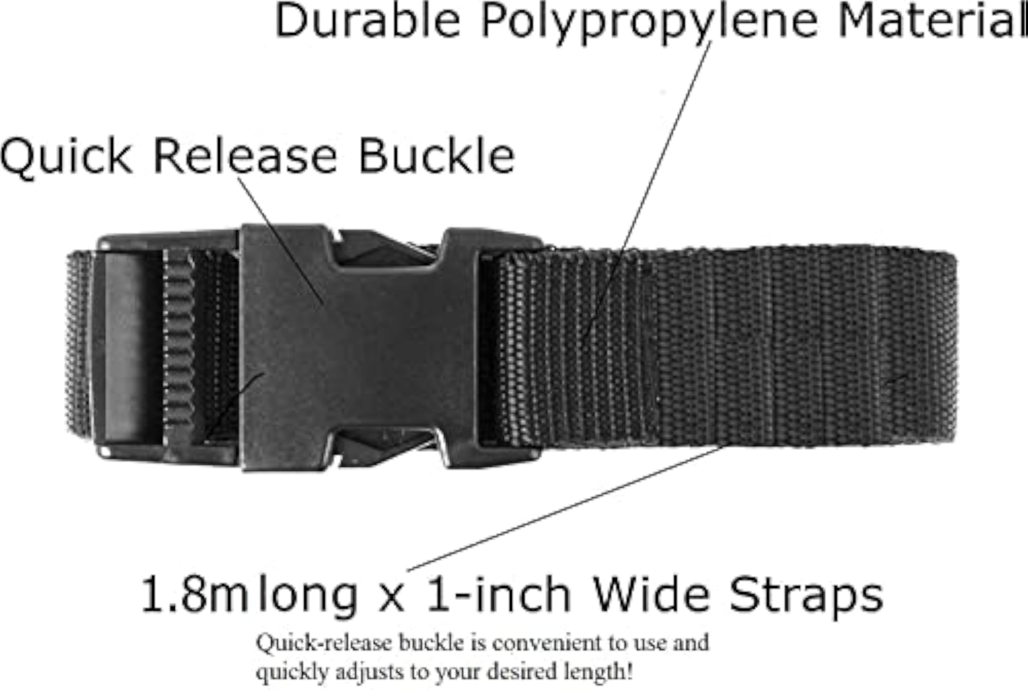 Adjustable Utility Strap Belt for Luggage and More