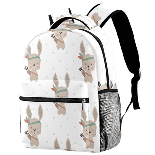 Sac de voyage décontracté imprimé lapin pour les sorties et cours
