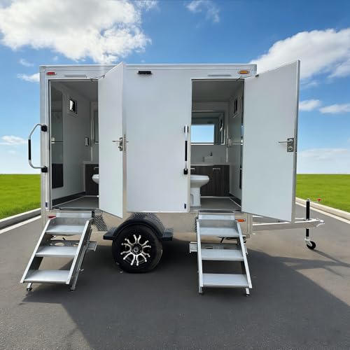 Luxury Portable Toilet Public Restroom Trailer Festival Bathroom Trailer – VIP Guest Bathroom Trailer for Outdoor Events with High-End Interior