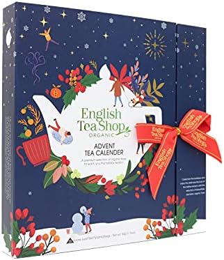 English Tea Shop - Book Style Christmas Night - Advent Calendar - 25 Pyramid Tea Bags, 50g