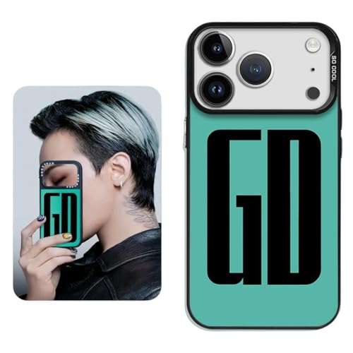 G-DRAGON �X�}�z�P�[�X �ǂ����G �g�ѓd�b�J�o�[ ���� �A�[�e�B�X�g �g�уP�[�X �E���ȒP �S�ʕی� kpop�L�O �l�C�ؗ� ���� �ϏՌ� �A�N�Z�T�� �v���[���g (16Pro max,�O���[��)