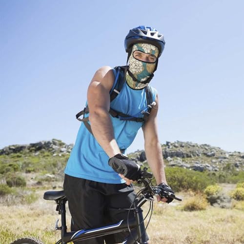 Balaclava para Hombre y Mujer con Diseño de Flores Marrón, Máscara Facial Completa para Ciclismo, 1 Unidad miniatura 4