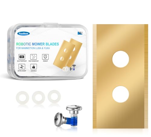 36 lame compatibili con Mammotion Luba e YUKA tutte le serie, robuste lame di ricambio per robot tosaerba in titanio, con rondelle in plastica