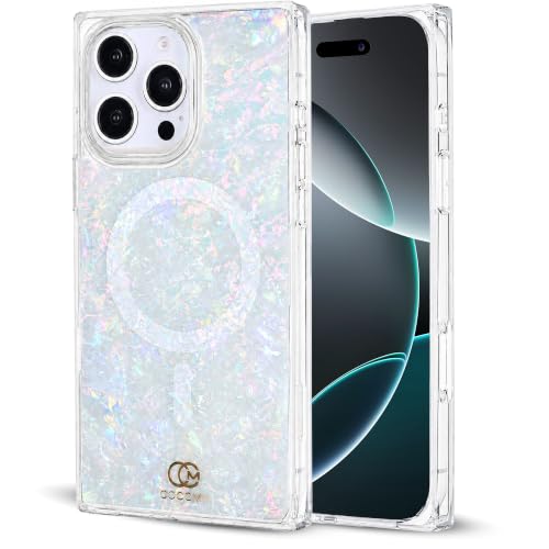 Image of COCOMII Rectangle for iPhone 16 Pro Max Case, Pearlescent Opal
