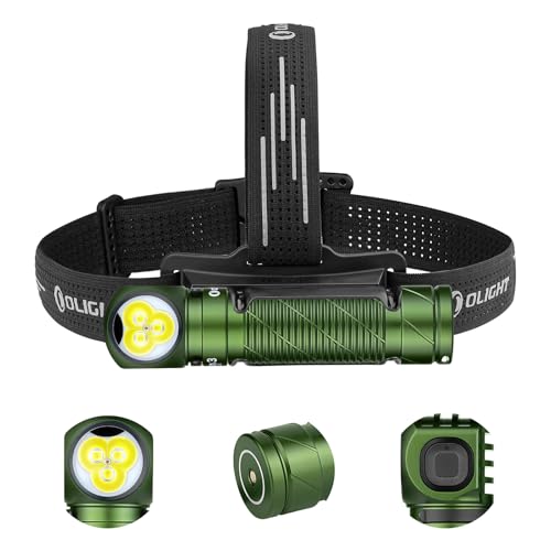 OLIGHT Perun 3 Rechargeable Headlamp Flashlight, 3000 Lumens LED Headlight with Red Light, Waterproof Head Lamp with Headband for Outdoor Camping, Hik