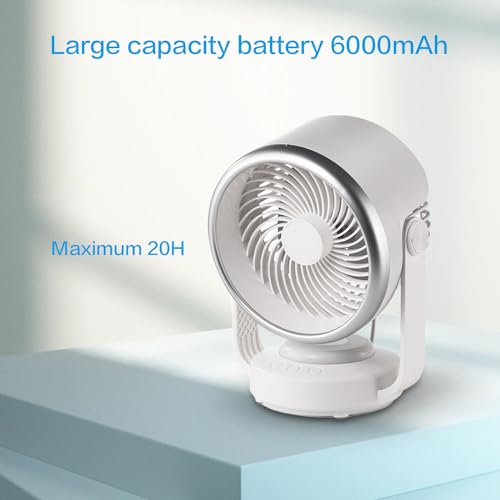 Desk Fan，4 Speeds Portable Small Fan with Strong Airflow, 90° Rotate Personal Cooling Fan For Bedroom Home Office Desktop Travel