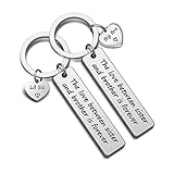  Schlüsselanhänger für die Schwester und Bruder mit Aufschrift \