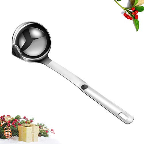 Separador de óleo de concha de sopa de aço inoxidável separador de óleo de sopa com cabo longo de es