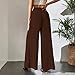 SGASY Womens High Waist Wide Leg Pants Chiffon Palazzo Loose Fit Flowy Lightweight Long Trousers Fashion Outfits Browns Medium