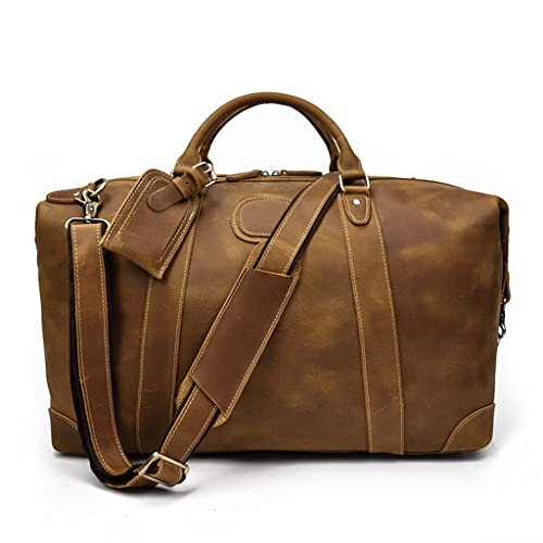 Business Man Bag Handbag Leather Male Duffle Bags Airplane Extra Large Luggage Bag (Color : B, Size : ONE SIZE) (A One Size)3