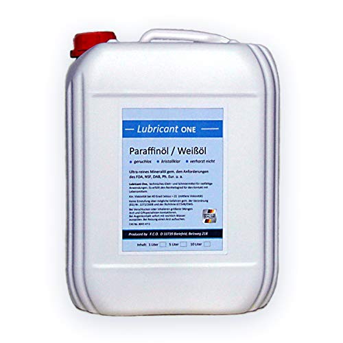 Lubricant ONE Paraffinum Perliquidum (5 Liter) Paraffinöl med. Qualität (Ph.Eur.) hochreines Universalöl