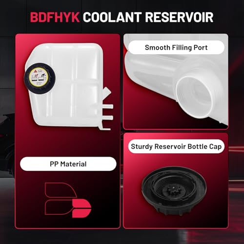 Image of BDFHYK Engine Coolant Expansion Reservoir Overflow Tank Compatible with 2000-2007 Focus Replace 603-216 3S4Z8A080AC 5S4Z8101AA 5S4Z8A080AA YS4Z8A080AB YS4Z8A080AE