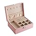 Produktbild DLYDSSZZ Aufbewahrungsbox für Ohrringe, Halsketten, Haushalt, große Kapazität, einfache Schmuckverarbeitung, doppelschichtige Uhren-Aufbewahrungsbox für Geschenkuhren, (Farbe: C, Größe: 23179 cm)