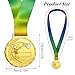1/6/12 Pcs Gold Silver Bronze Badminton Medals with Neck Ribbons for Awards,2.75 Inches,1st 2nd 3rd Award Medals for Sports, Competitions, Olympic Style, Badminton Games (1, Golden-Badminton)