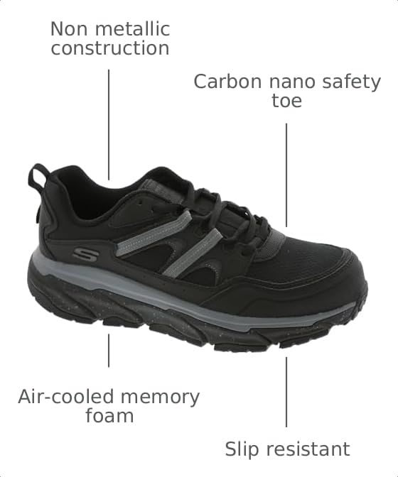 Image of Skechers Mens D'lux Journey Sr Carbon Nano Safety Toe