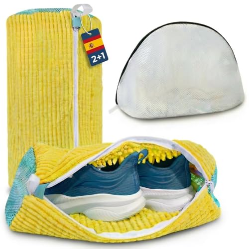3 Piezas Bolsa Para Lavar Zapatillas En Lavadora, Bolsas Lavadora, Con Cremallera Oculta, Incluye Bolsa de Malla Fina Para Lavar Calzado o Ropa Interior- Laundry Shoe Bag- Bolsa Lavadora Ropa Delicada