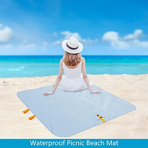 AMZSA Outdoor Picnic mat Waterproof Camping Blanket Sand proof Beach Mat used as Portable Bag for Any Outdoor Activity like Travel Camping Festivals Hiking
