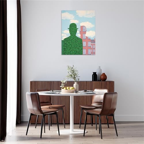 Tableau décoration murale salon Magritte impression toile 40x50