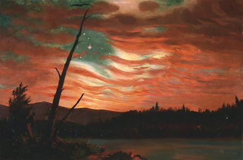 Pintura decorativa Il nostro nel cielo de Frederic Edwin Church en lienzo vertical de 60x90cm