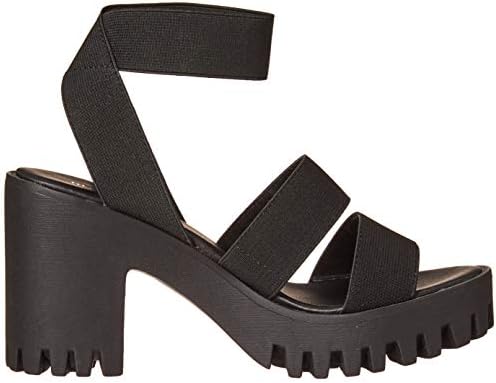 Madden Girl Women's Sohoo Heeled Sandal, Black Fabric, 10 | Image 5