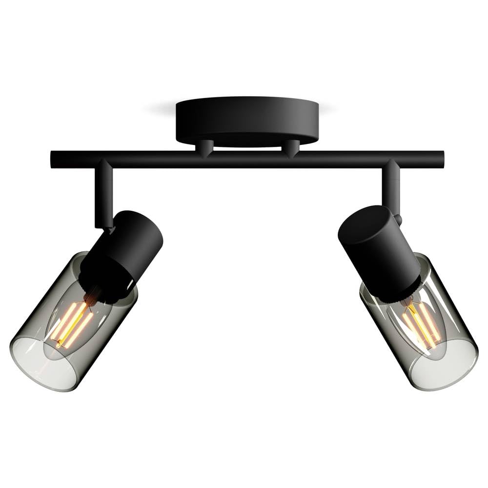 Philips Palms Spot, 2 faretti, 25W, attacco GU10, lampadina non inclusa, Grado di Protezione IP20, Nero