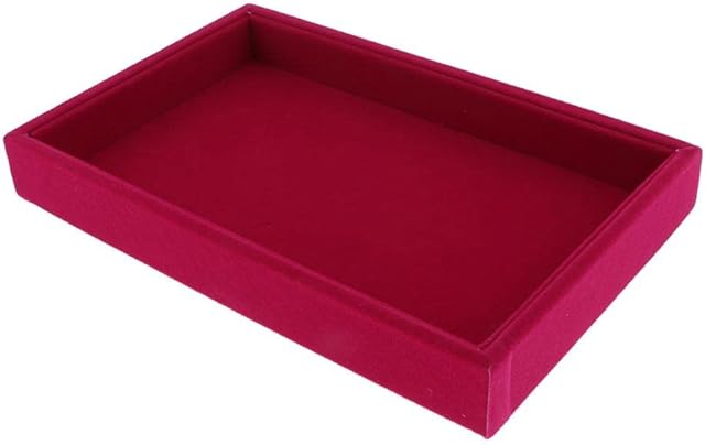 Hellery Multifunction Velvet Jewelry Tray Showcase Display Organizer for Bracelet