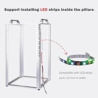 GeeekPi DeskPi RackMate TL1 – 10-Zoll 10U Serverschrank (264 mm Tiefe) für Netzwerk-, Server-, Audio- und Videoequipment, aus Aluminiumlegierung im offenen Rahmendesign – Ansicht 5