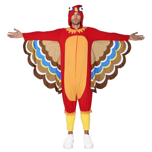 EraSpooky Costume da tacchino in vello per adulti Turchia Giorno del Ringraziamento Outfit per uomini per uomini Size L