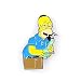 Bong Rip Faded Homer Simpson 420 Novelty Pin