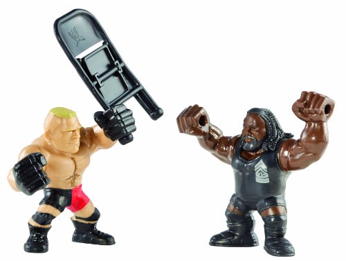 WWE Rumblers Slam City Brock Lesnar and Mark Henry with Chair Figure (2-Pack)