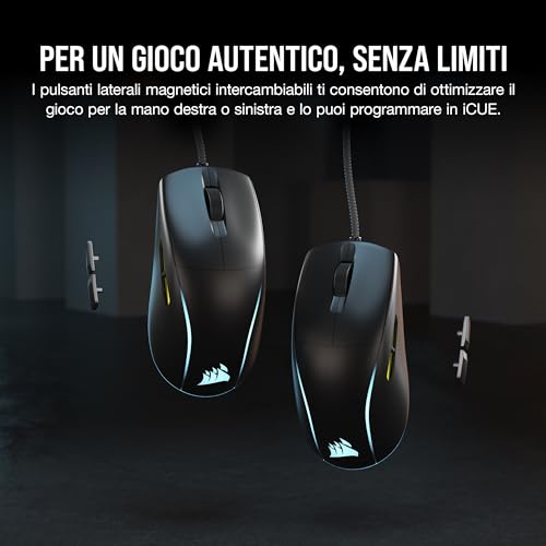 M75 Wired RGB Mouse da Gioco FPS Leggero – 26.000 DPI – Pulsanti Laterali Intercambiabili – PC – Nero - Mouse gaming - Immagine 3