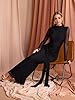 Women's Long Sleeve Bodycon Maxi Dress Mesh Tie Se... #5