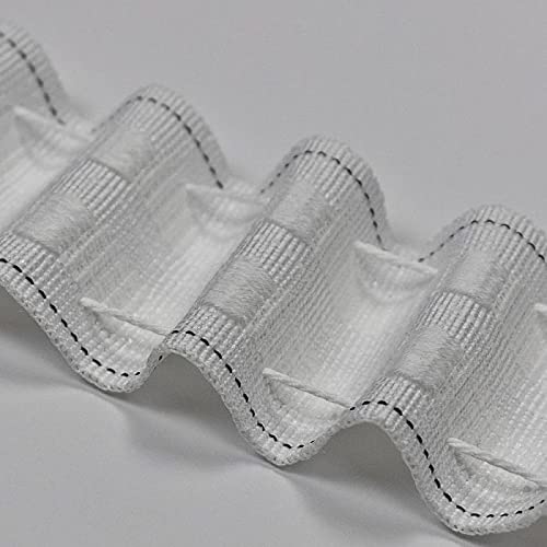 Pencil Pleat Curtain Tape + Curtain Hooks + Sewing Pattern (10mtrs (50mm (2") Deep))