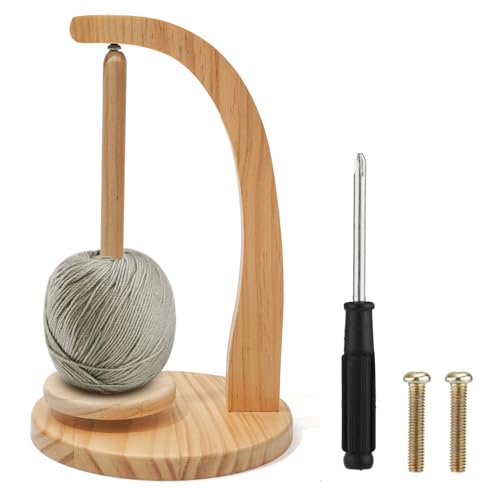 OPUHOHR Yarn Holder for Knitting and Crocheting, Yarn Ball Holder, Yarn Spindle Dispenser, Crochet Gift for Knitting Lovers