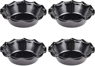 webake Individual Pie Dishes with Ruffled Edge Round Mini Tart Tins 12 cm Non-Stick Coating Quiche Baking Moulds Set of 4