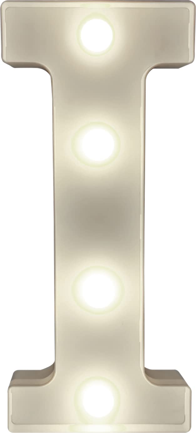 St Helens Home & Garden Battery Operated 3D LED Letter Light - Perfect for use as a Night Light or at Weddings and Parties (Letter I) — image 1