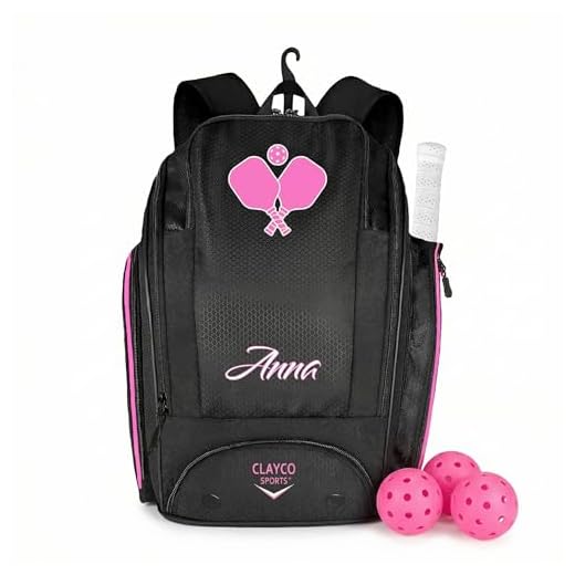 Personalized Pink Pickleball Backpack for Players