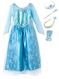 Diseño:Color azul,Está muy bien rematado en todas las costuras y tine muchas lentejuelas y brillantes.Vestidos de tul con Lentejuelas Copo de nieve,cuello redondo.las mangas de tul Transparente