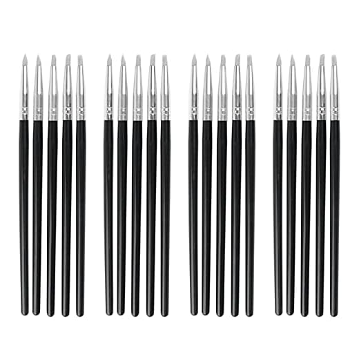 20 Pieces Silicone Tips Clay Modeling Clay Sculpting Tools Wipe Out Pottery Tools for Carving,Shaping,Clay Sculpture,Modeling,Painting