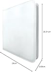 Ultra PRO - Vivid 9-Pocket Zippered PRO-Binder: White - Protect 360 Standard Size Cards in Side Loading Pockets, Safeguard Valuable Sports & Collectible Trading Items
