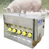 Material de acero inoxidable: Comedero automático para cerdos de acero inoxidable.Este material evita que los lechones lo derriben o provoquen caos durante la alimentación, garantizando así un entorno de alimentación estable.